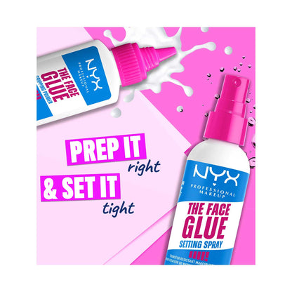 NYX Professional Makeup Face Glue Primer & Setting Spray Duo Bundle