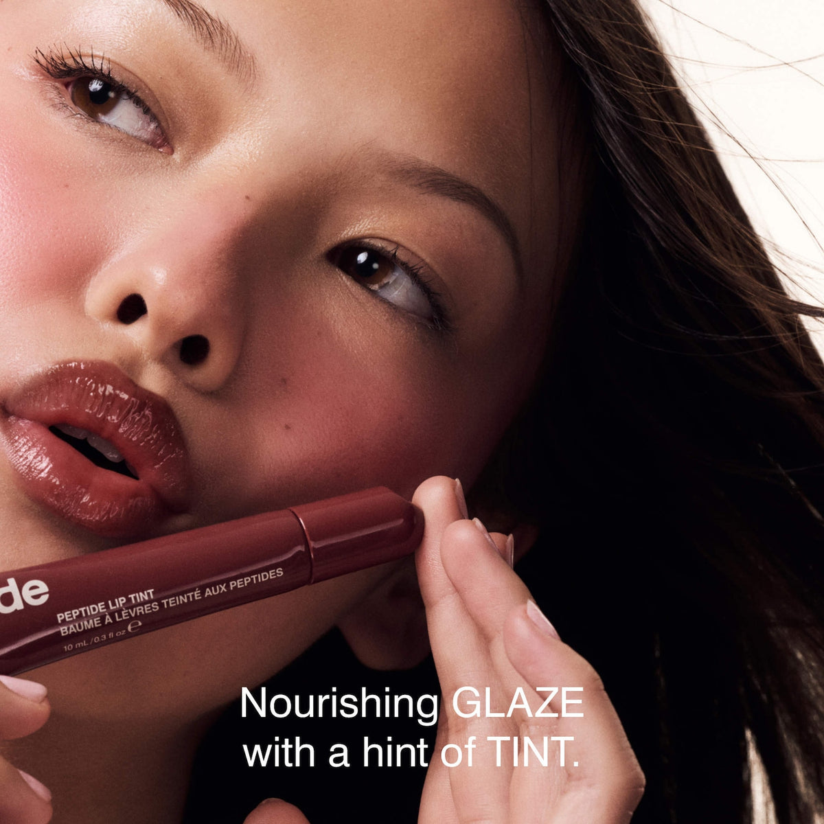 Rhode Peptide Lip Tint Nourishing Glaze - PB&J - warm berry brown