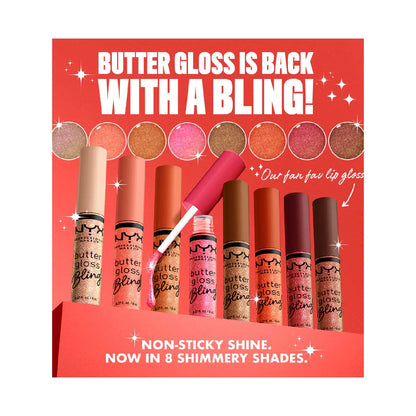 NYX Buttermelt Blush All the Butta 5g & Buttergloss Bling Lip Gloss She Got Money 8ml Duo