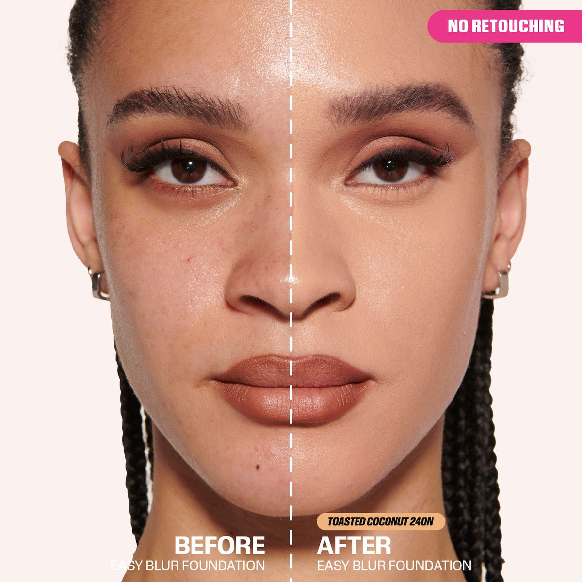 Huda Beauty Easy Blur Natural Airbrush Foundation with Niacinamide - Toasted Coconut 240N