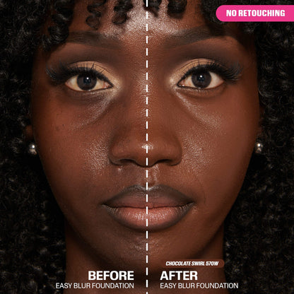 Huda Beauty Easy Blur Natural Airbrush Foundation with Niacinamide - Chocolate Swirl 570W
