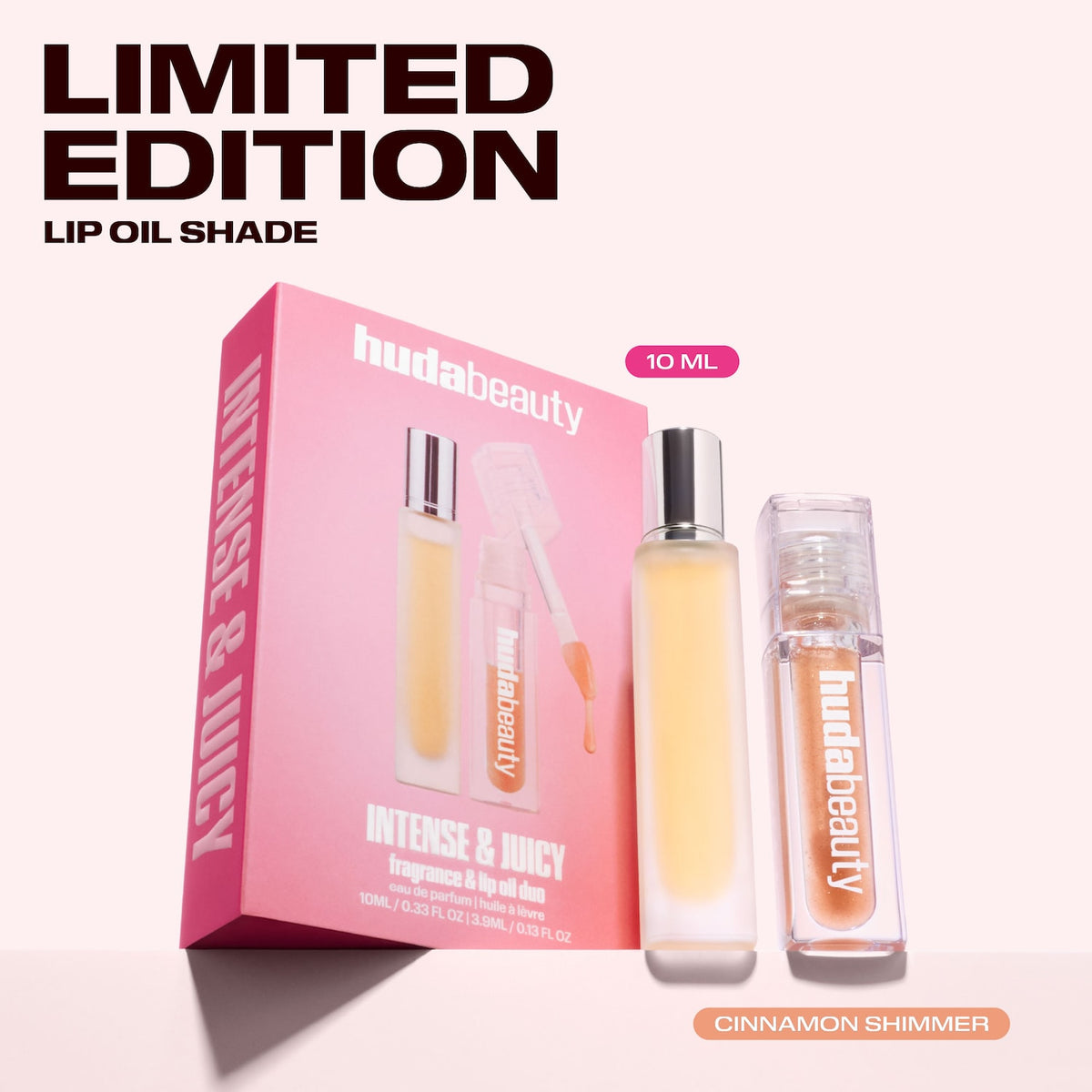 Huda Beauty Intense & Juicy Fragrance & Lip Oil Duo