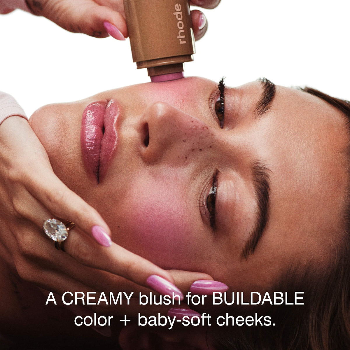 Rhode Pocket Blush Buildable Hydrating Cream Blush - Piggy - baby pink
