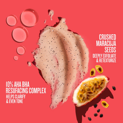 Sol de Janeiro Bom Dia Body Scrub 10% AHA BHA Resurfacing Complex + Crushed Maracujá Seeds - 220 g