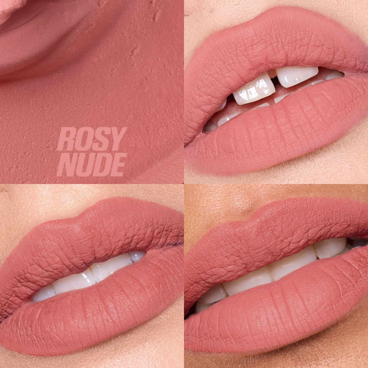 Huda Beauty Liquid Matte Mousse Soft Blur Lip Cream - Rosy Nude