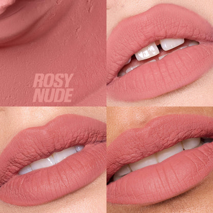 Huda Beauty Liquid Matte Mousse Soft Blur Lip Cream - Rosy Nude
