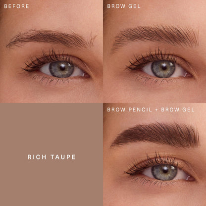 Rare Beauty by Selena Gomez Brow Harmony Flexible Lifting and Laminating Eyebrow Gel - Rich Taupe
