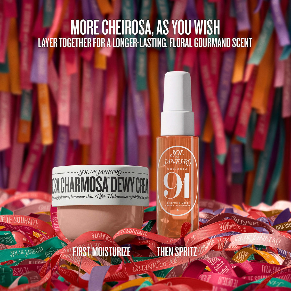 Sol de Janeiro Rosa & Shine Dewy Body Cream & Floral Gourmand Fragrance Duo