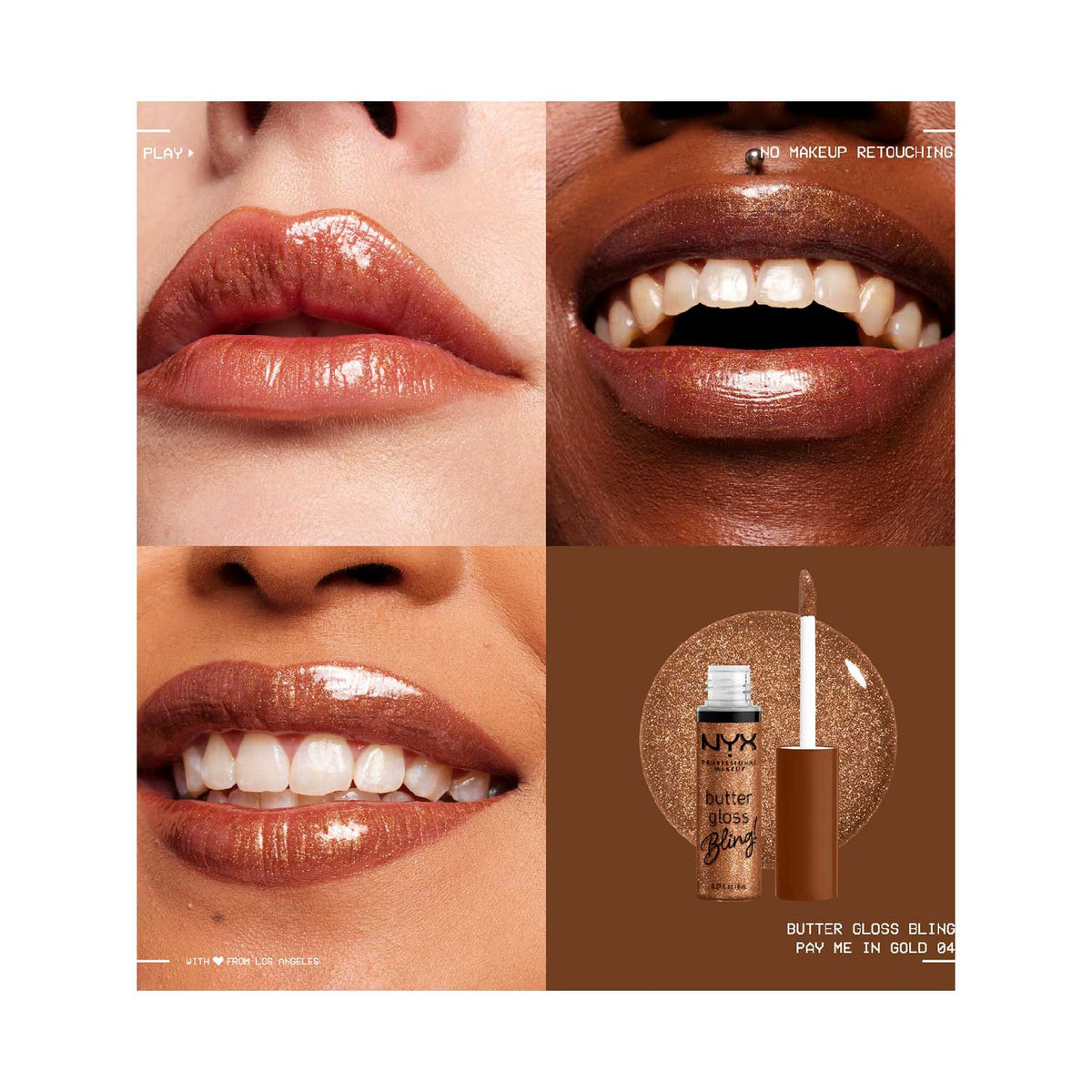 NYX Buttermelt Blush Feeling Butta 02 5g & Buttergloss Bling Pay me in Gold Lip Gloss 8ml Duo