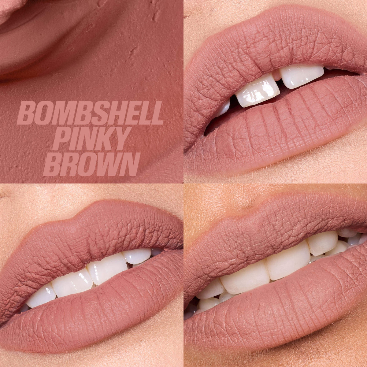 Huda Beauty Liquid Matte Mousse Soft Blur Lip Cream - Bombshell Pinky Brown