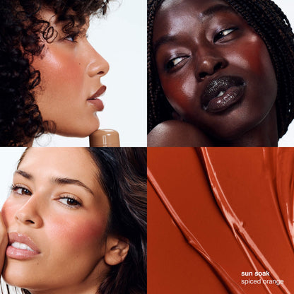 Rhode Pocket Blush Buildable Hydrating Cream Blush - Sun Soak - spiced orange