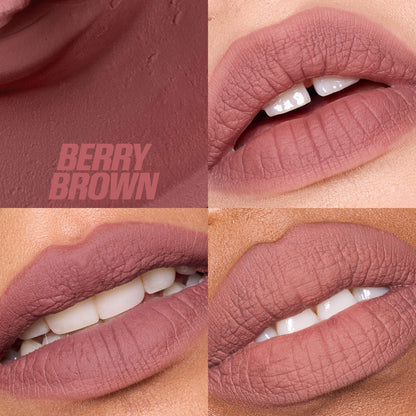 Huda Beauty Liquid Matte Mousse Soft Blur Lip Cream - Berry Brown