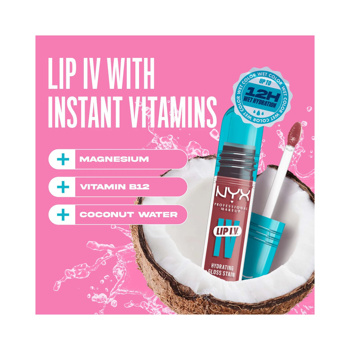 NYX Professional Makeup Lip IV Hydrating Gloss Stain, Lip Gloss