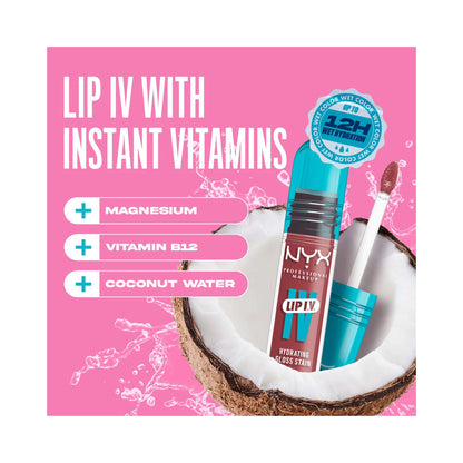 NYX Professional Makeup Lip IV Hydrating Gloss Stain, Lip Gloss