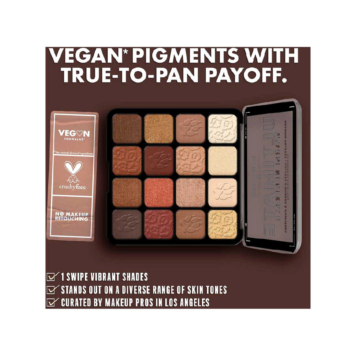 NYX Professional Makeup Ultimate Shadow Palette Vegan 16-Pan - Warm Neutrals - 75 ml