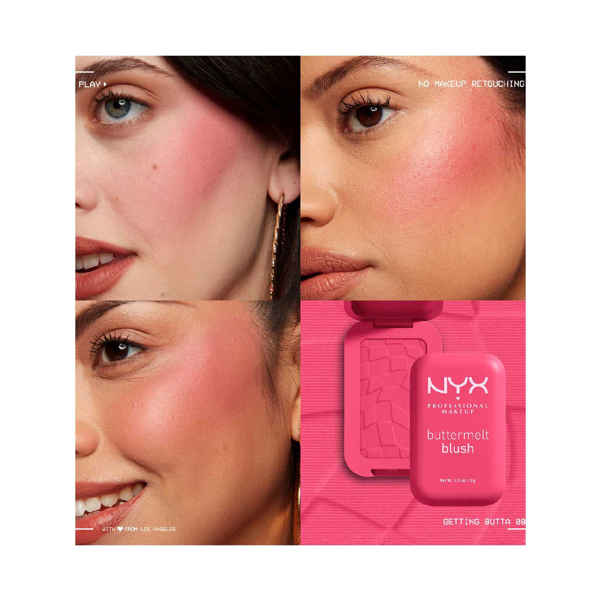 NYX Buttermelt Blush Getting Butta 5g & Buttergloss Bling Gloss Dripped Out 8ml Duo