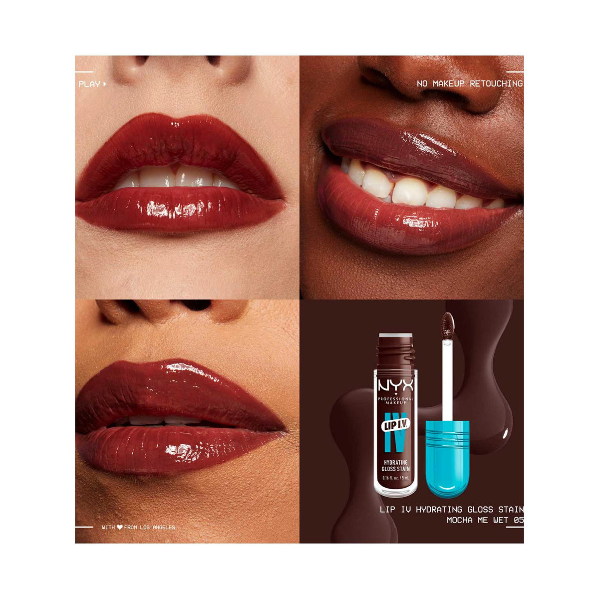 NYX Professional Makeup Wet Shot IV Mocha Me Wet Lip Stain & Duck Plump Liner Clear Bundle