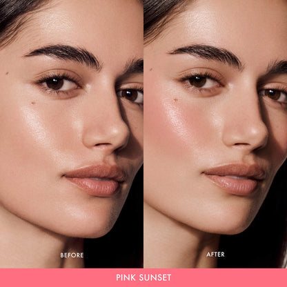 Summer Fridays Blush Butter Balm Hydrating Cream Blush with Peptides - Pink Sunset - warm peachy pink