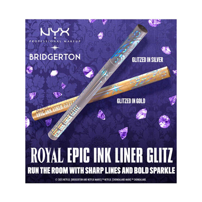 NYX Professional Makeup, Bridgerton Royal Epic Ink Liner Glitz, - 2 g