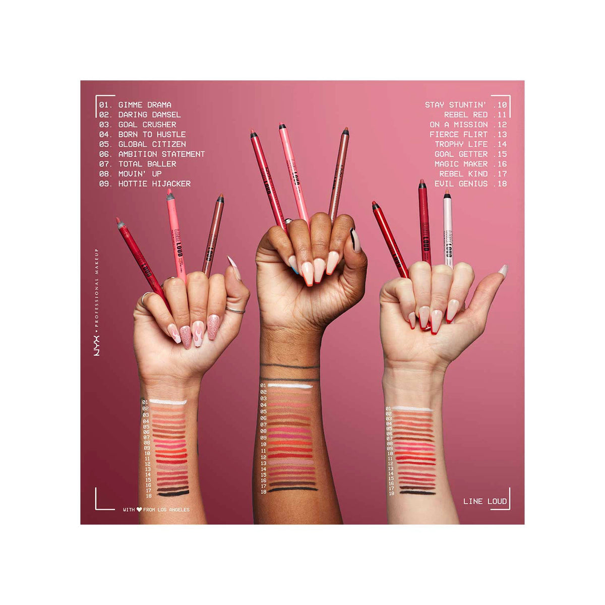 NYX Professional Makeup Longwear Line Loud Matte Lip Liner