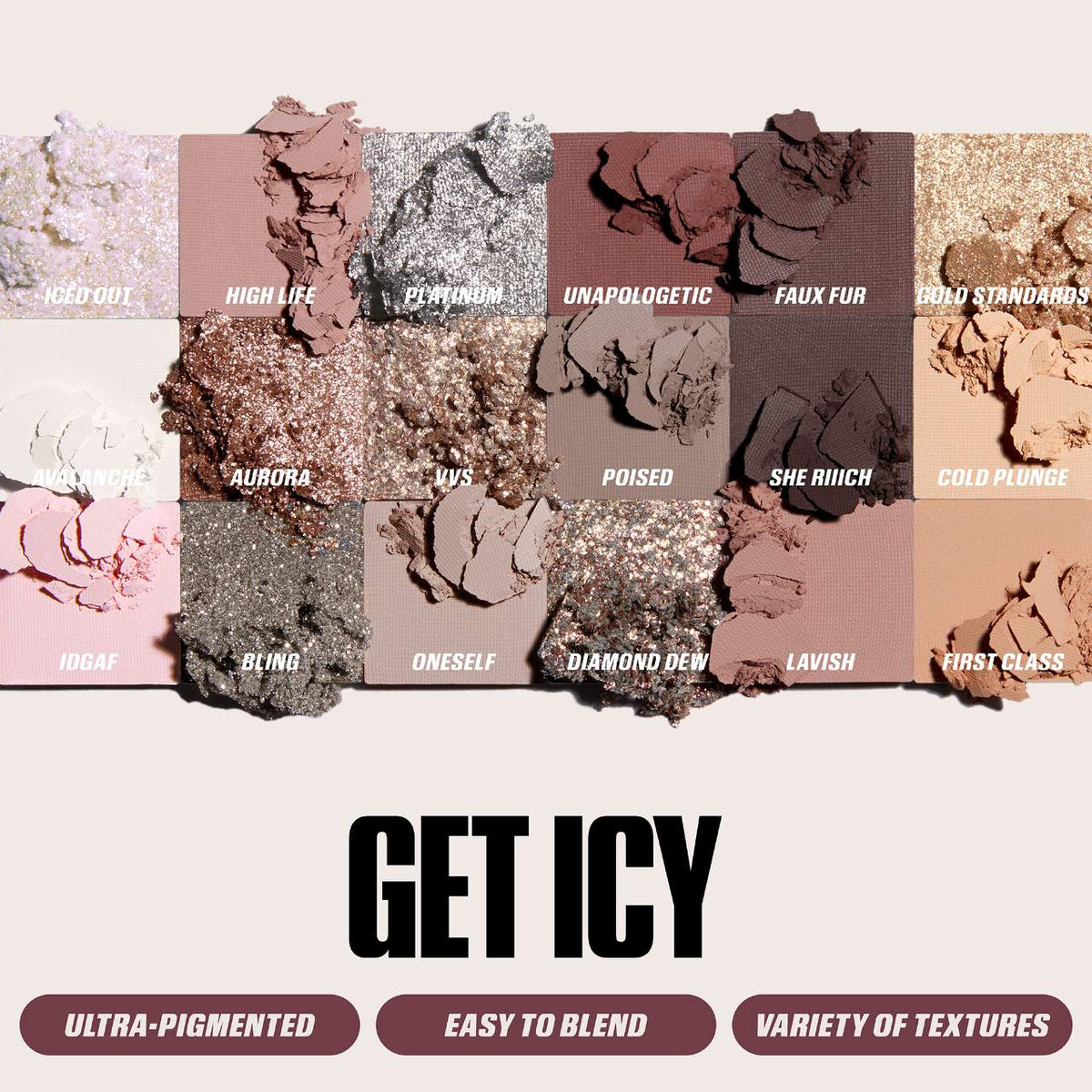 Huda Beauty Icy Nude Eyeshadow Palette - 16,1 g