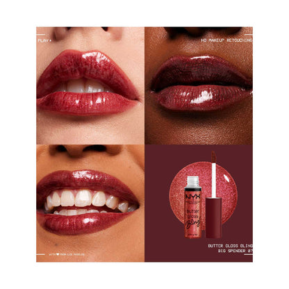 NYX Buttermelt Blush Butta with Time 07 & Buttergloss Bling Big $pender Lip Gloss 8ml Duo