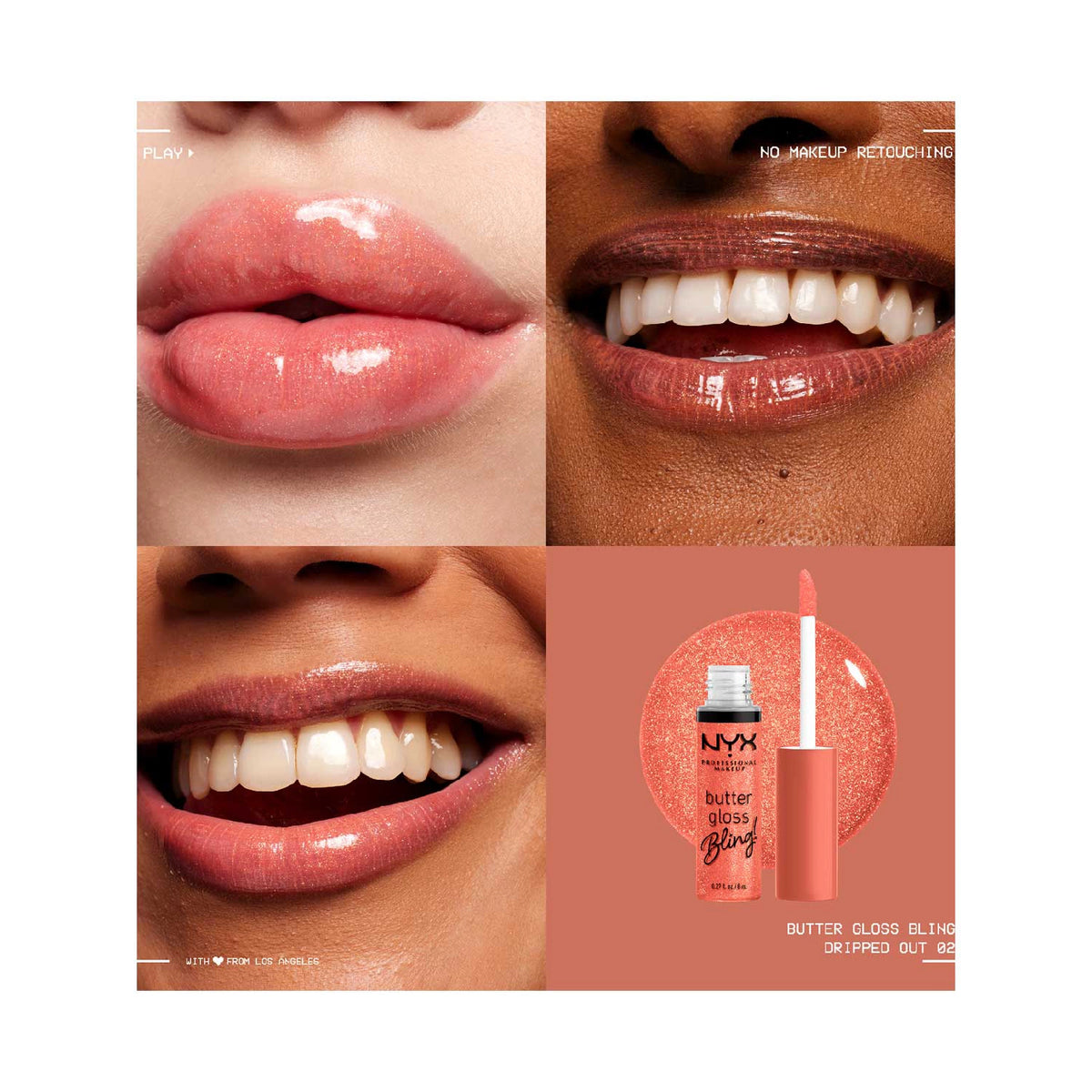NYX Buttermelt Blush Getting Butta 5g & Buttergloss Bling Gloss Dripped Out 8ml Duo