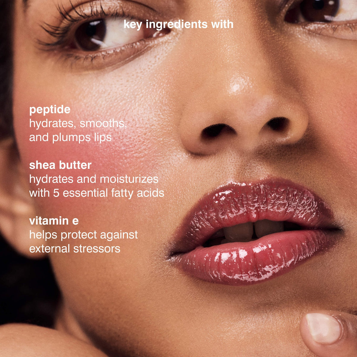 Rhode Peptide Lip Tint Nourishing Glaze - PB&J - warm berry brown