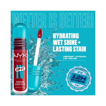 NYX Professional Makeup Lip IV Hydrating Gloss Stain, Lip Gloss