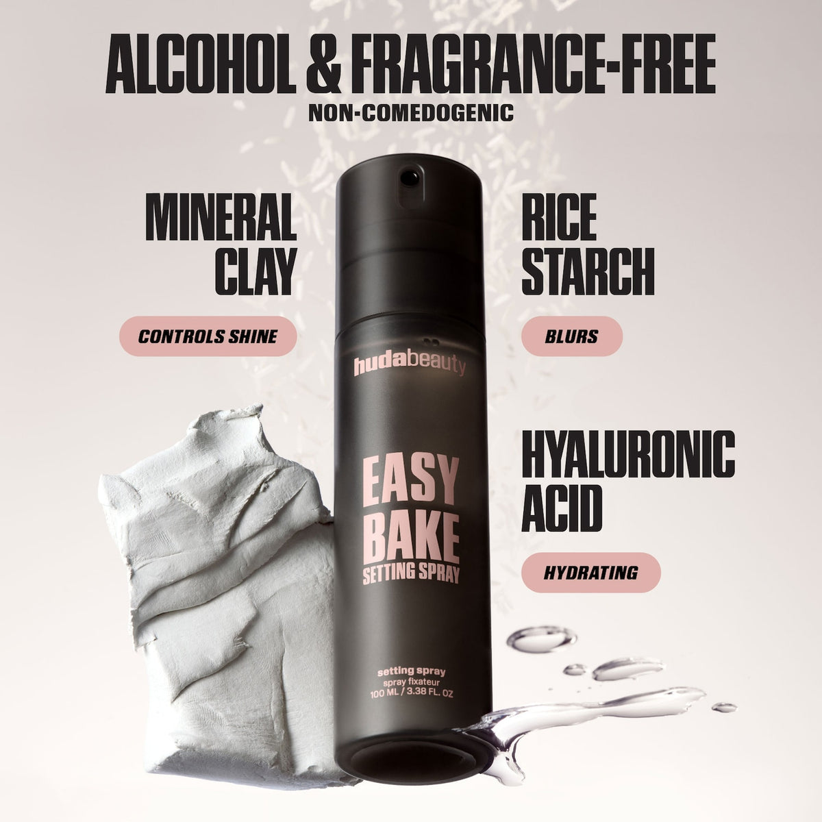 Huda Beauty Mini Easy Bake Blurring Setting Spray with 16-Hour Wear - 30 ml