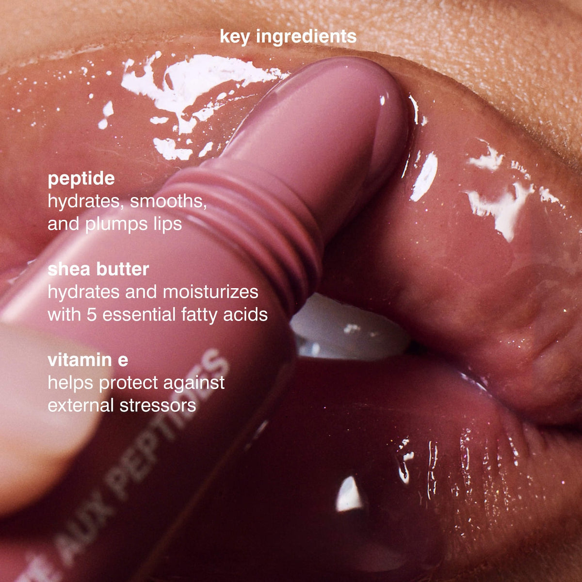 Rhode Peptide Lip Tint Nourishing Glaze - Salty Tan - soft mauve
