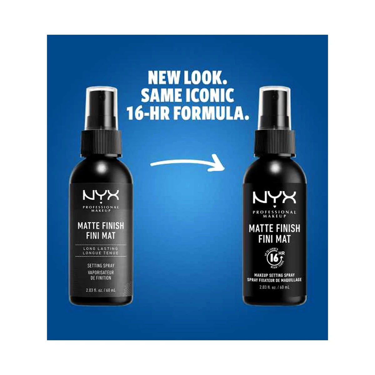NYX Professional Makeup Setting Spray for Face, Matte Setting Spray, Lightweight, Regular - 60 ml