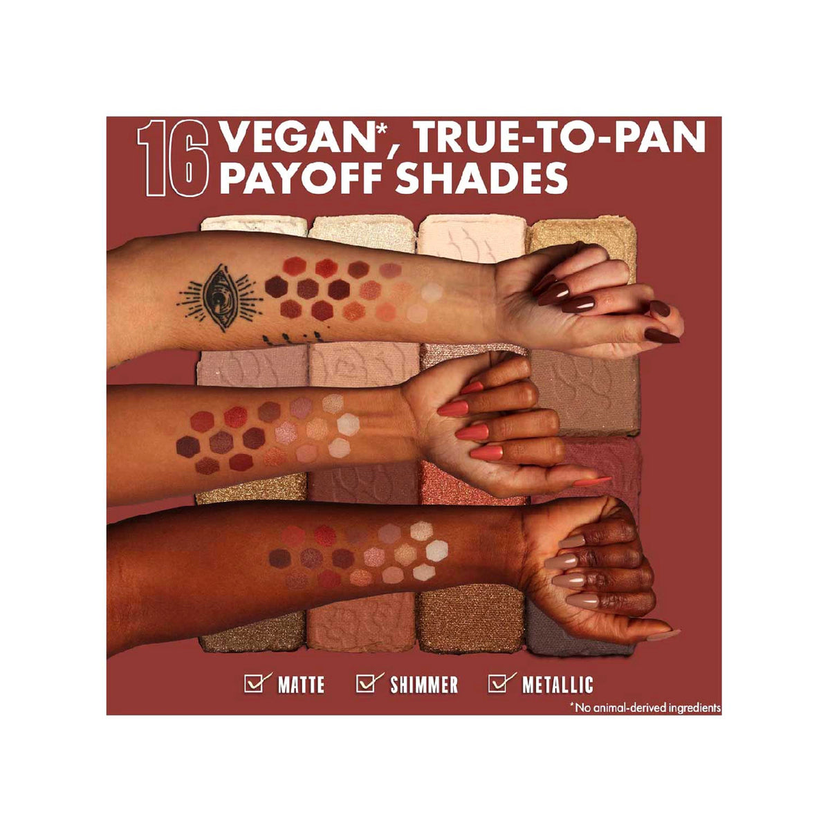 NYX Professional Makeup Ultimate Shadow Palette Vegan 16-Pan - Warm Neutrals - 75 ml