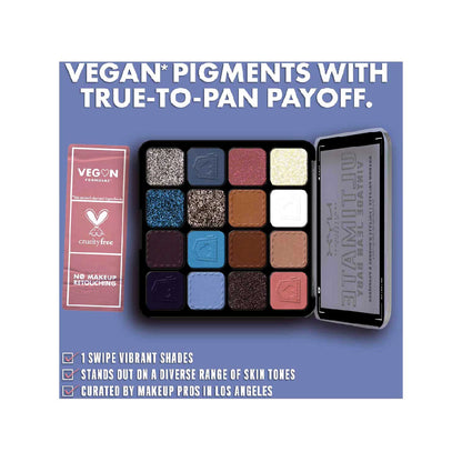 NYX Professional Makeup Ultimate Shadow Palette Vegan 16-Pan - Vintage Jean Baby - 50 ml