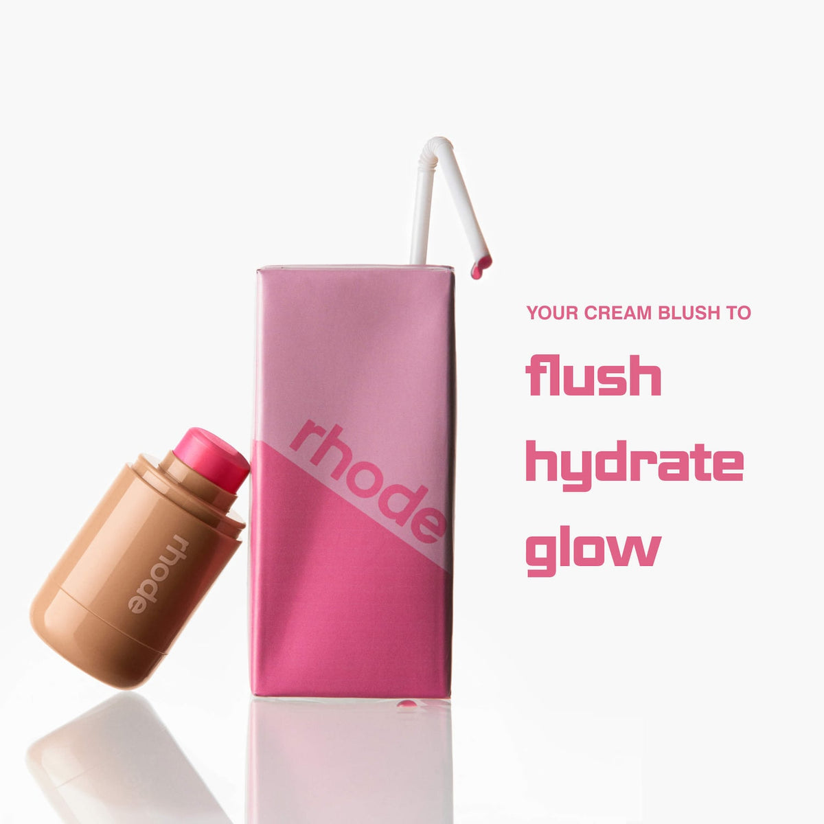 Rhode Pocket Blush Buildable Hydrating Cream Blush - Juice Box - hot pink