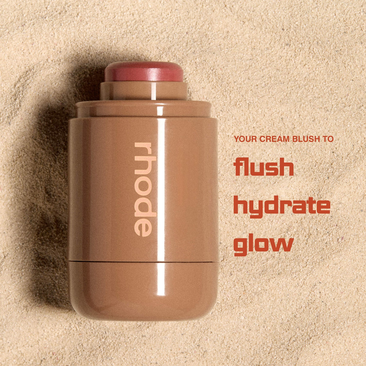 Rhode Pocket Blush Buildable Hydrating Cream Blush - Sun Soak - spiced orange