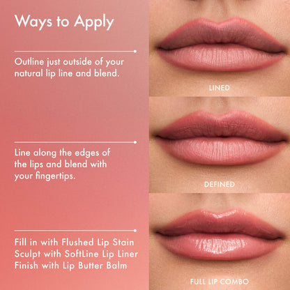 Summer Fridays SoftLine Lip Liner Creamy Sculpting Lip Pencil - Rosé - warm rosy pink