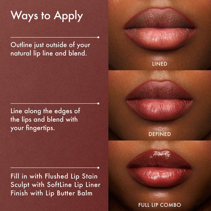 Summer Fridays SoftLine Lip Liner Creamy Sculpting Lip Pencil - Pecan - deep warm maroon