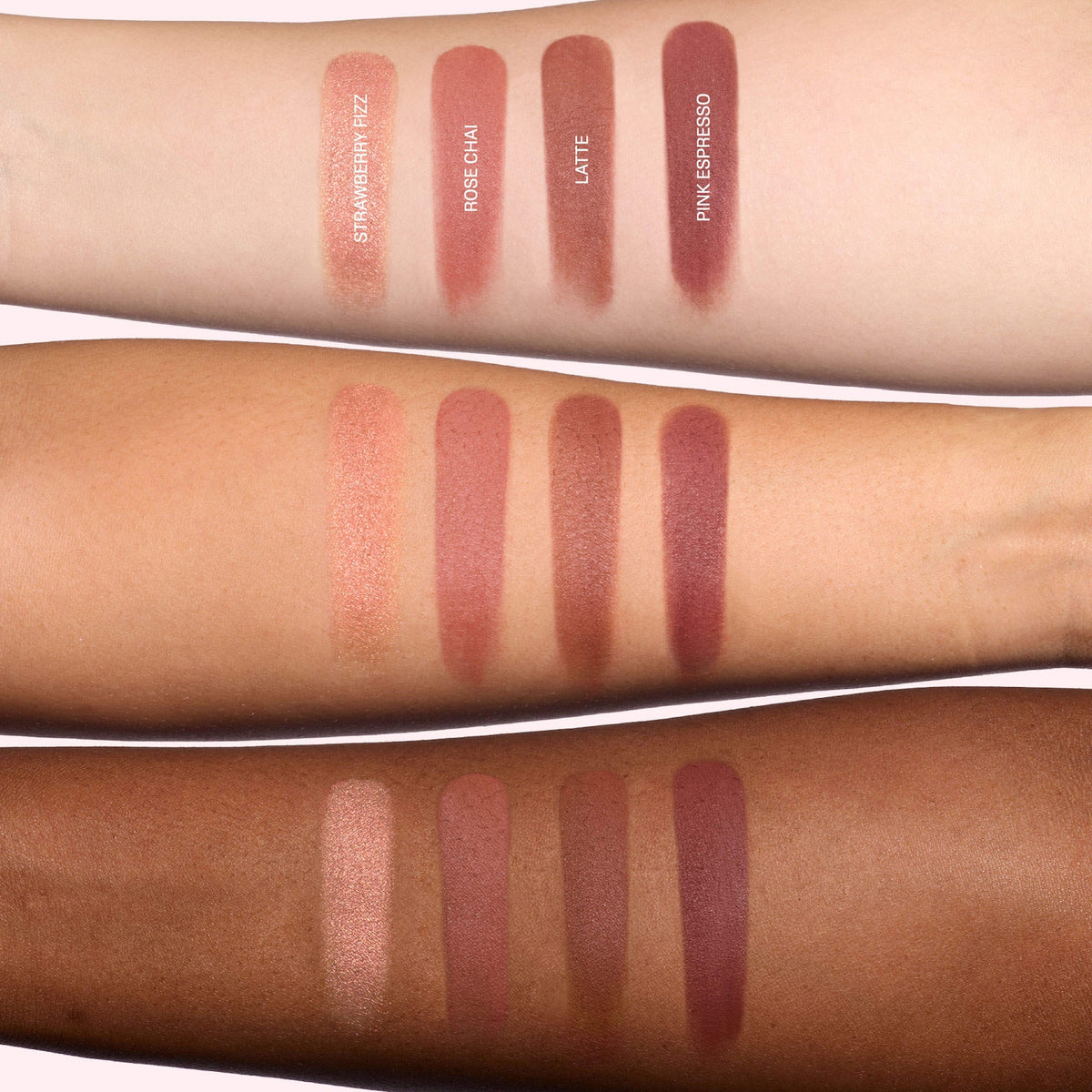 Huda Beauty Blush Filter Blurring Blushlighters Palette - Strawberry Latte - Strawberry Fizz, Rose Chai, Latte, Pink Espresso