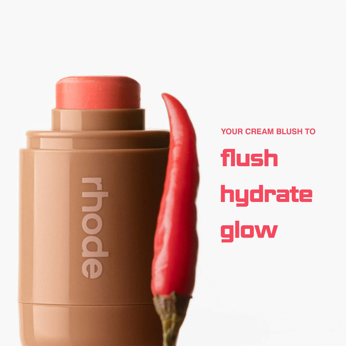 Rhode Pocket Blush Buildable Hydrating Cream Blush - Spicy Marg - bright coral