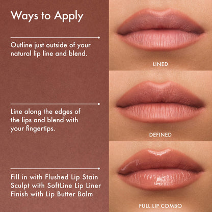 Summer Fridays SoftLine Lip Liner Creamy Sculpting Lip Pencil - Latte - warm peachy tan