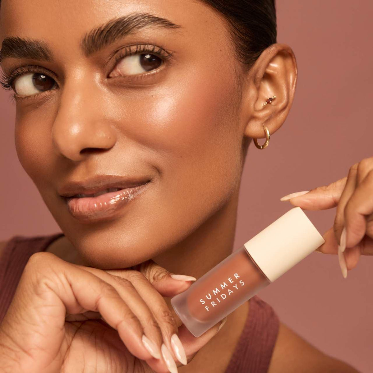 Summer Fridays Dream Lip Oil for Moisturizing Sheer Coverage - Warm Beige