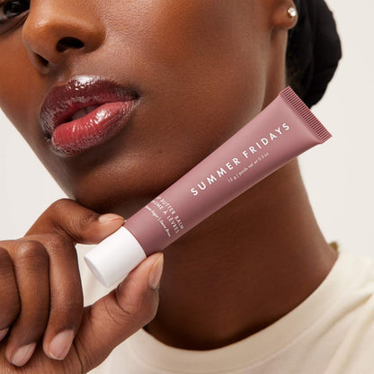 Summer Fridays Lip Butter Balm Treatment for Hydration + Nourishing Shine - Brown Sugar