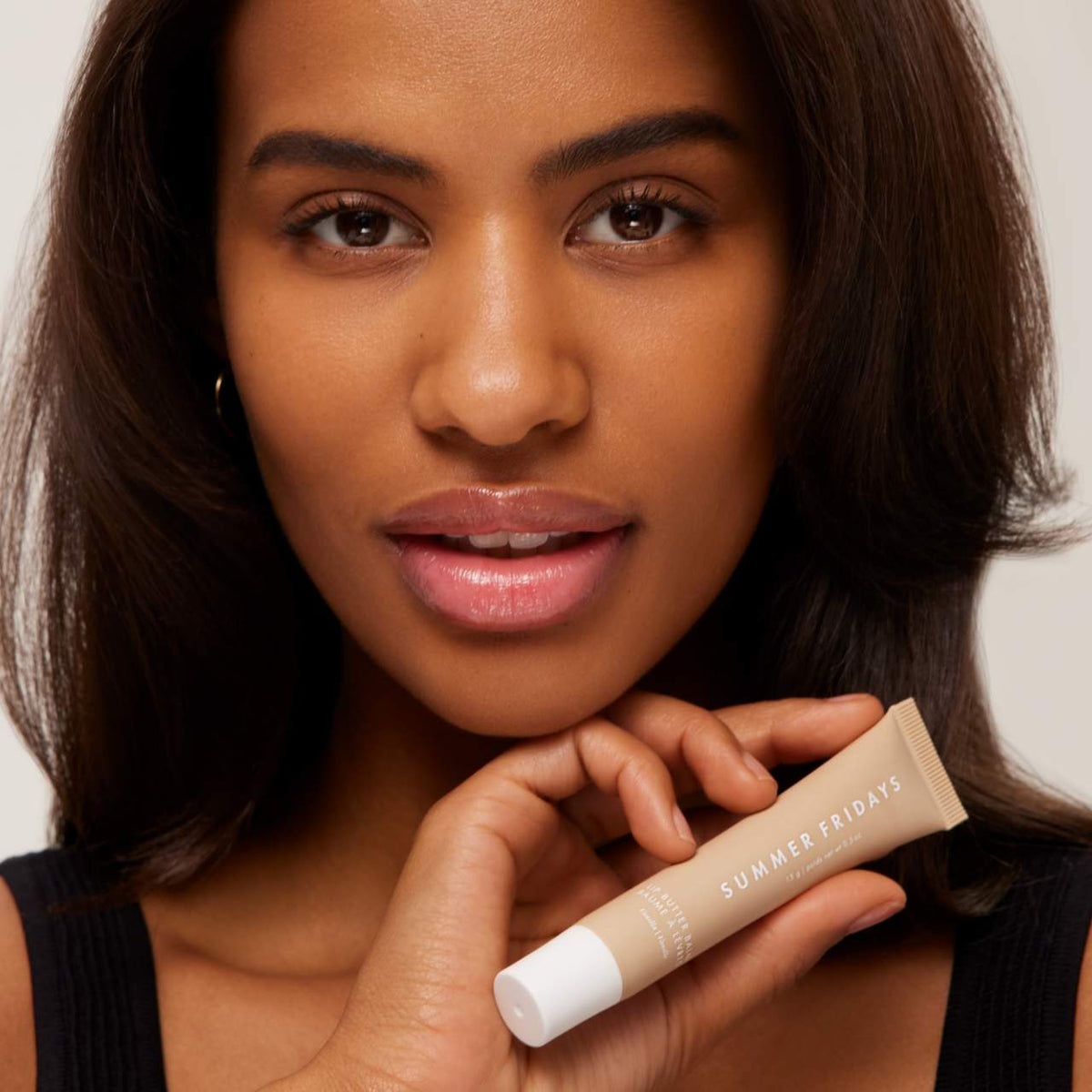 Summer Fridays Lip Butter Balm Treatment for Hydration + Nourishing Shine - Vanilla - sheer clear