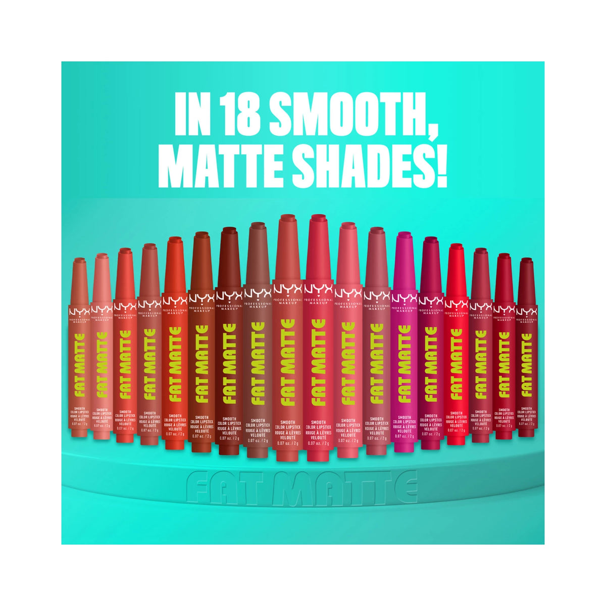 NYX Professional Makeup Fat Matte Smooth Colour Lipstick