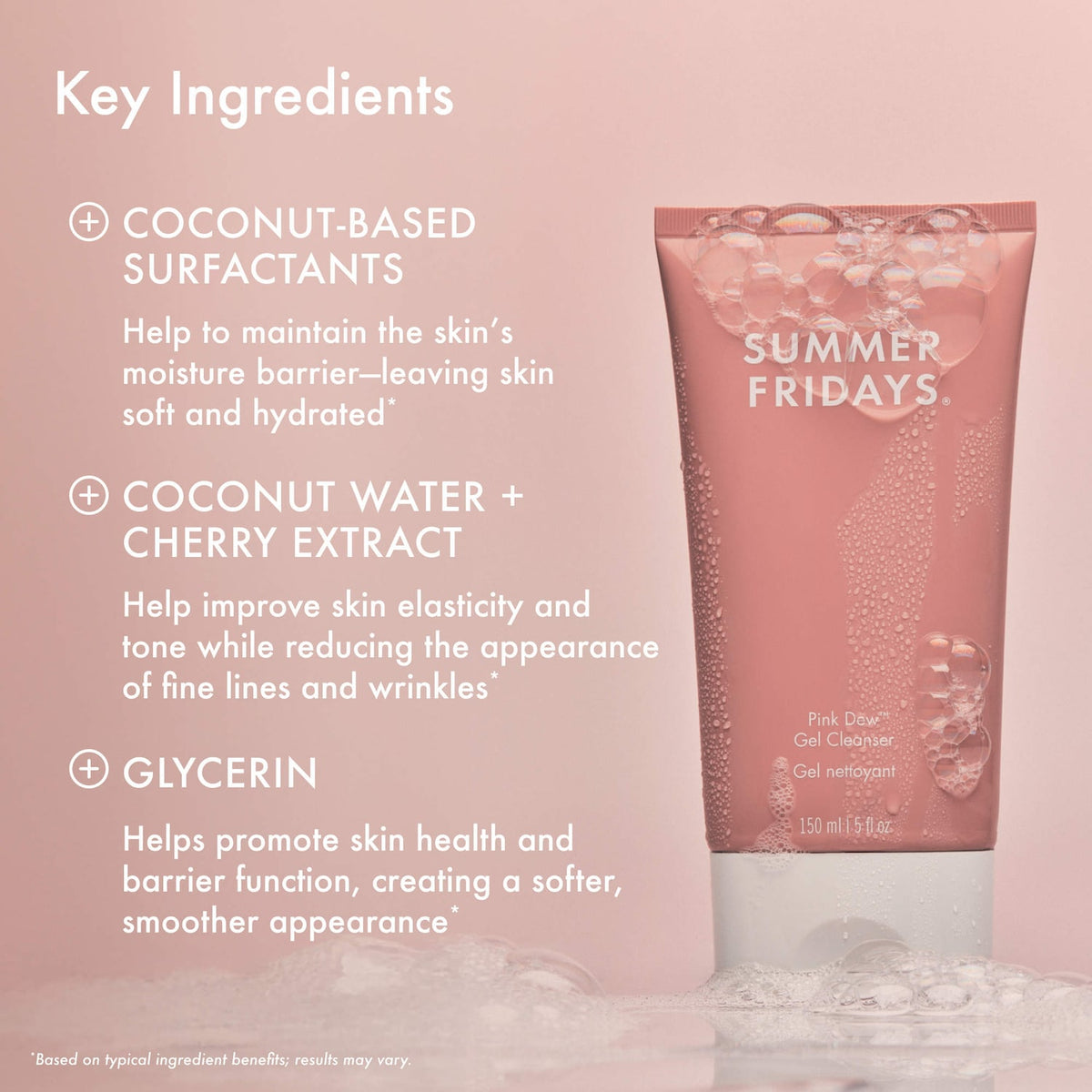 Summer Fridays Pink Dew Gel Cleanser - 150 ml