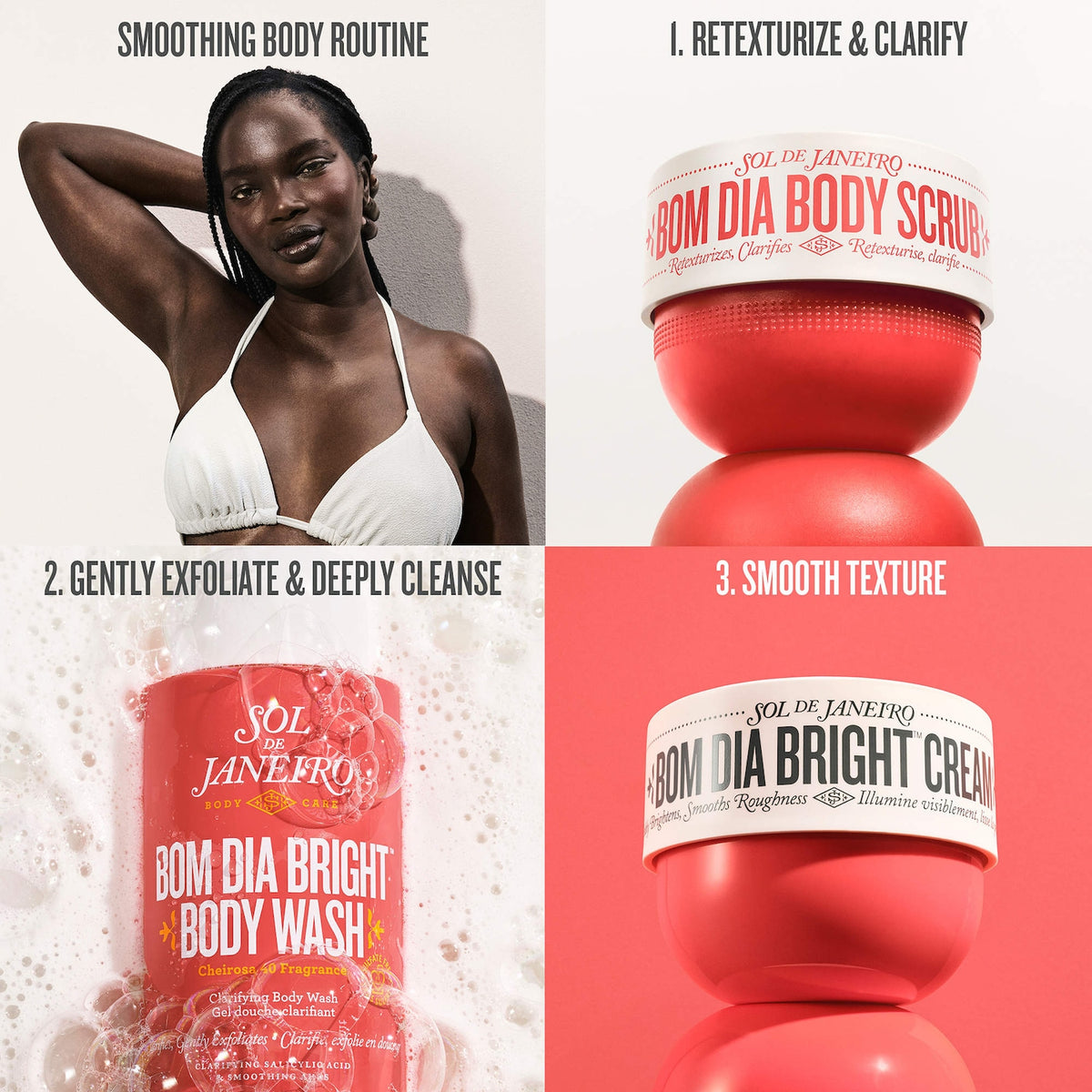 Sol de Janeiro Bom Dia Body Scrub 10% AHA BHA Resurfacing Complex + Crushed Maracujá Seeds - 220 g