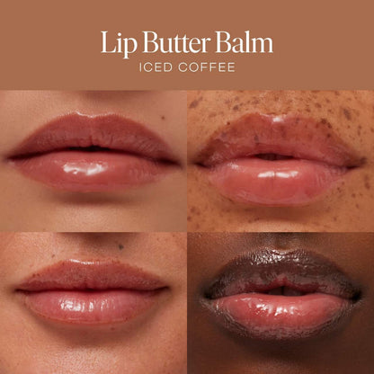Summer Fridays Lip Butter Balm Treatment for Hydration + Nourishing Shine - Iced Coffee - sheer cocoa