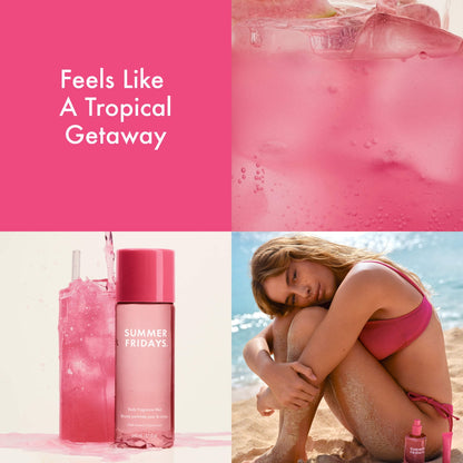 Summer Fridays Mini Pink Guava Hair + Body Fragrance Mist with Guava Nectar + Sweet Strawberry - 90 ml
