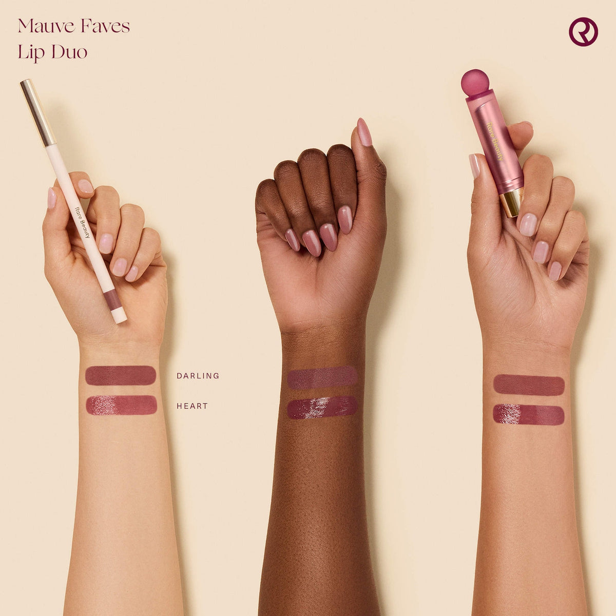 Rare Beauty by Selena Gomez Mauve Faves Lip Duo Makeup Gift Set - SKU-3014602